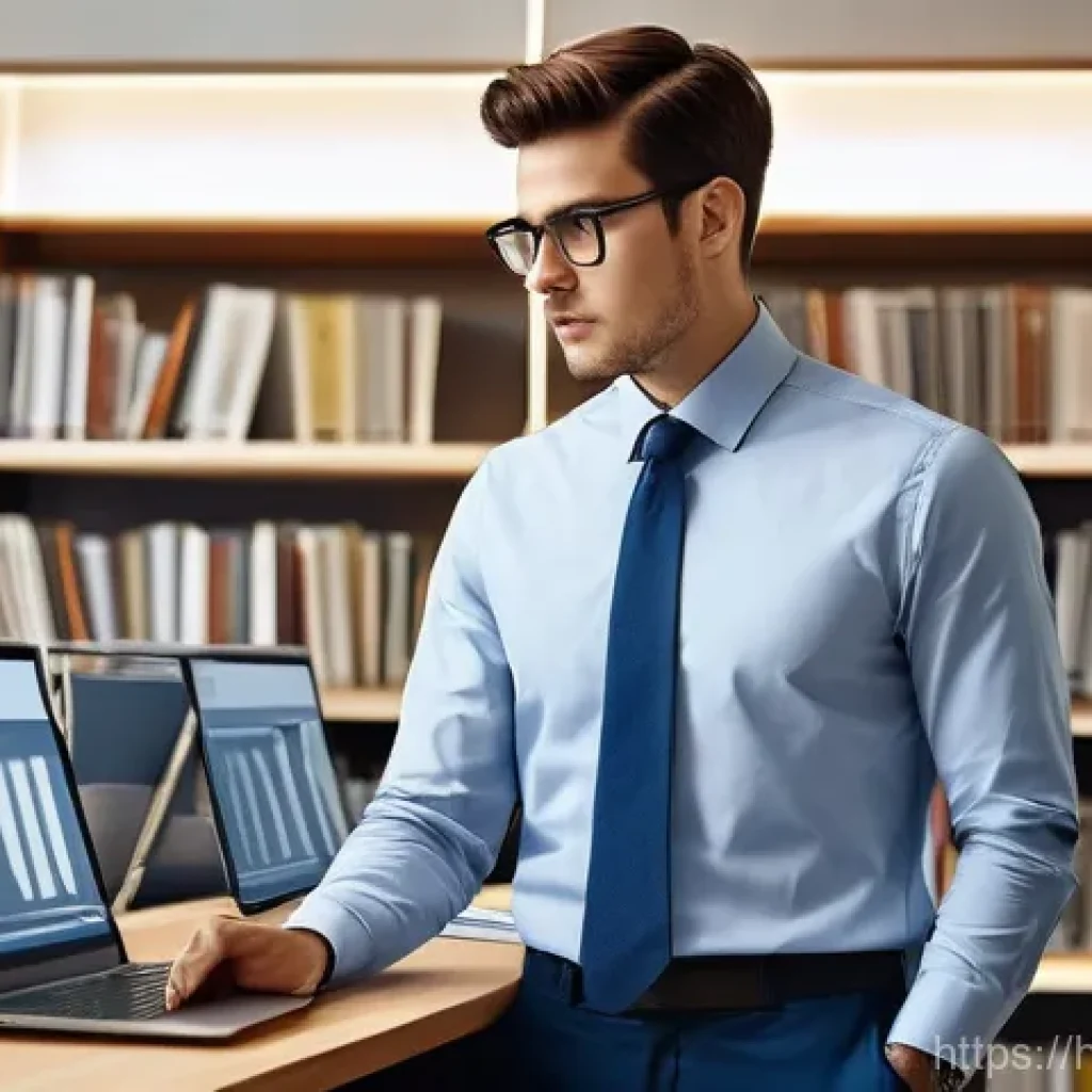 펀드투자상담사와 금융 상품의 비교 - **Prompt:** A young adult, male or female, dressed in smart casual attire (fully clothed, e.g., a ne...
