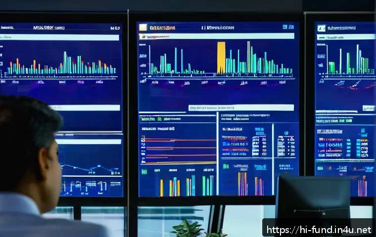 펀드투자상담사 관련 금융 기술 동향 - A professional Indian investment advisor in a modern office setting, analyzing large financial data ...