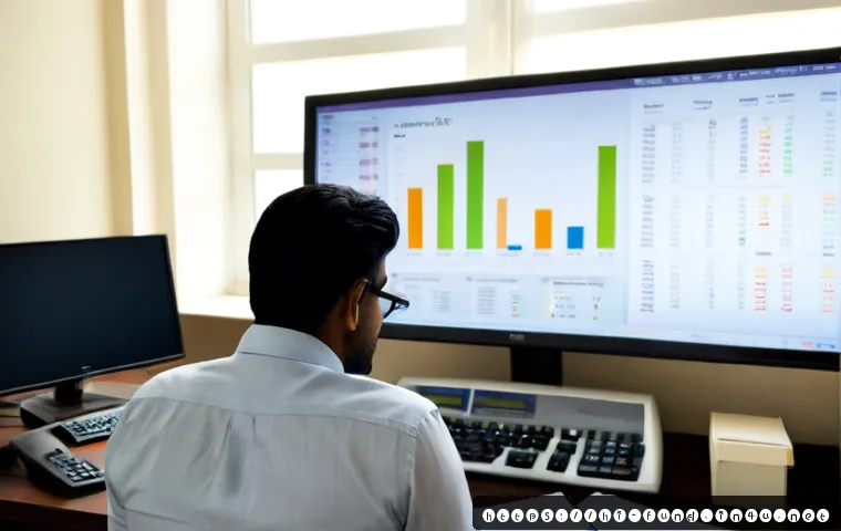 Home 17 펀드투자상담사로서 직무에서의 기술 향상 - Photorealistic Indian fund investment advisor in a modern Mumbai office, attentively analyzing color...